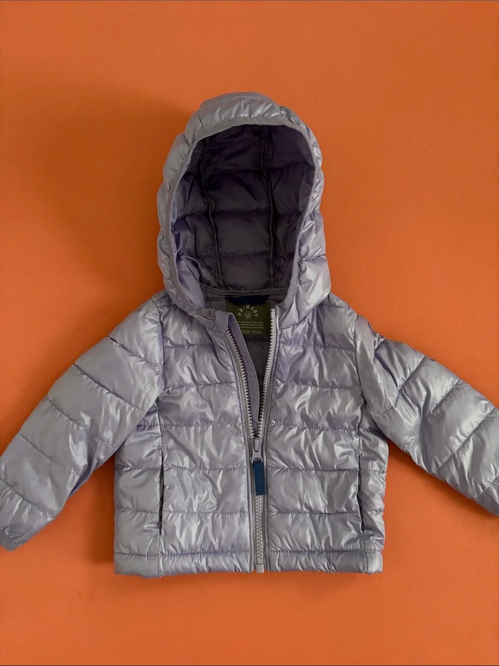 Light Purple Puffer Hooded Jacket